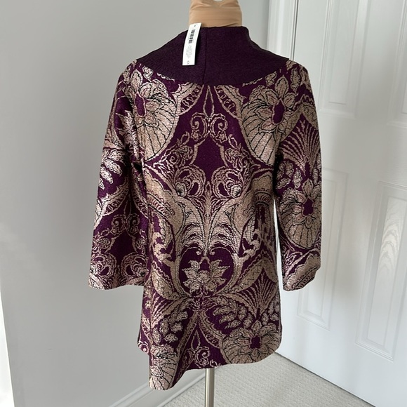 Chicos’s Travelers Crushed Reversible Jacket Mystique Purple - Picture 5 of 12